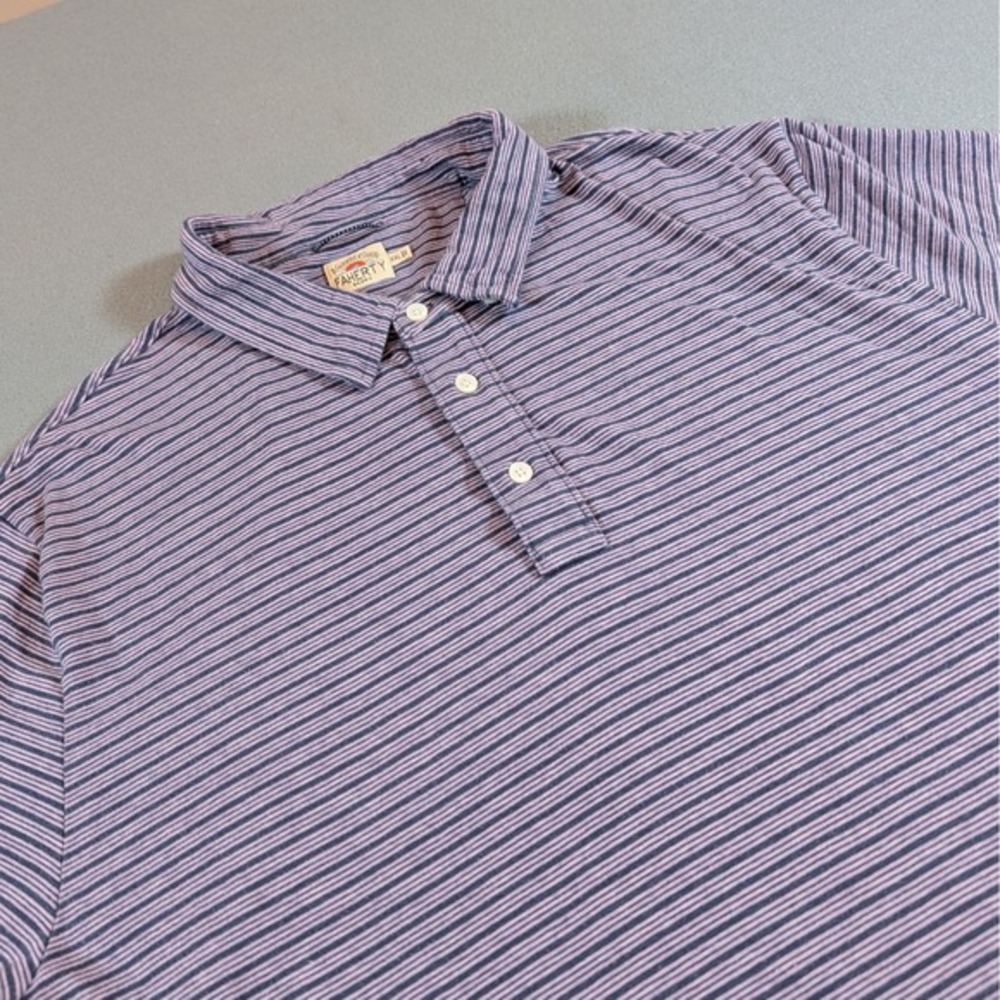 FAHERTY BRAND Mens Polo Shirt Short Sleeve Pima Cotton‎ Modal Blend Size XXL
